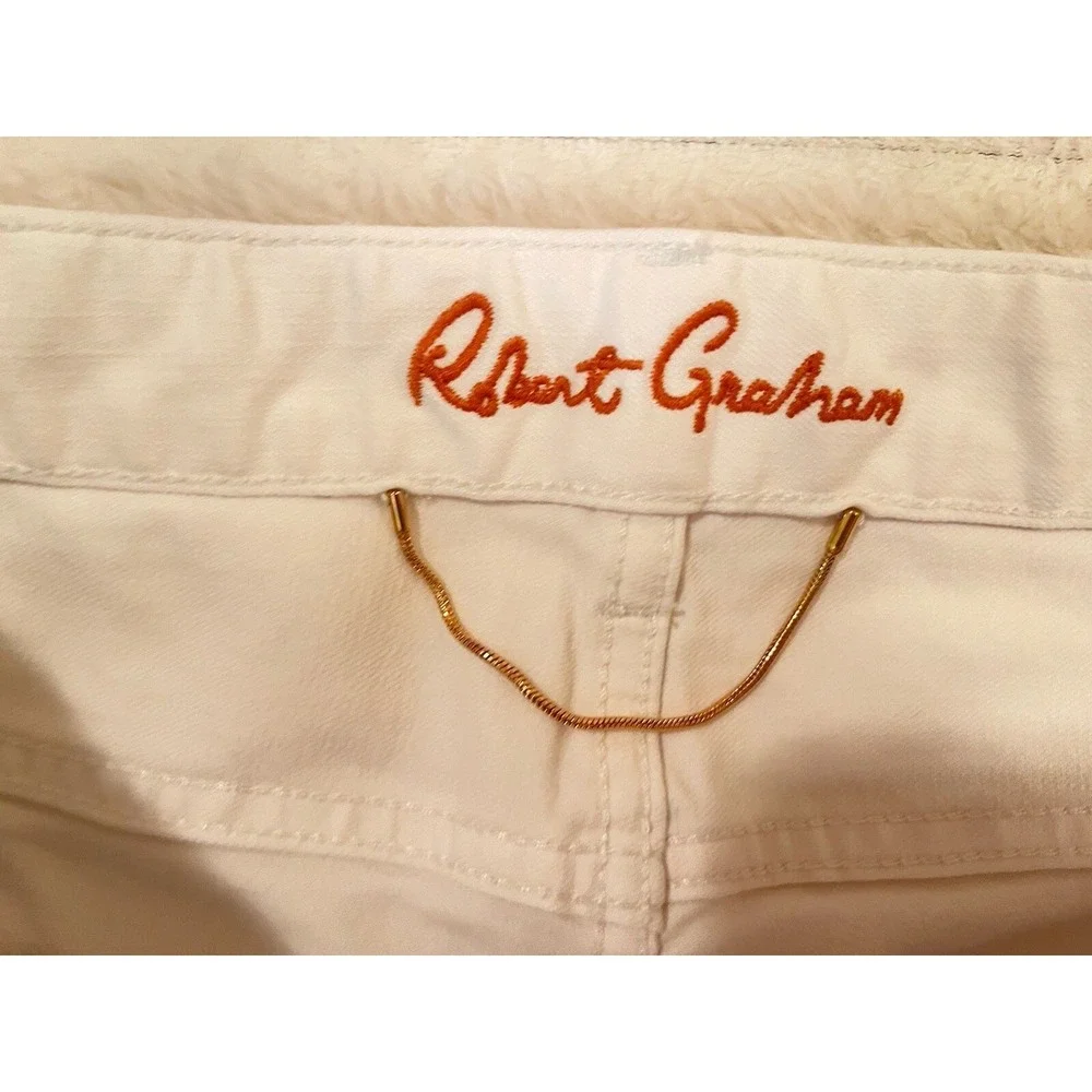 Robert Graham Denim White Jeans Pants Womens‎ Size 29